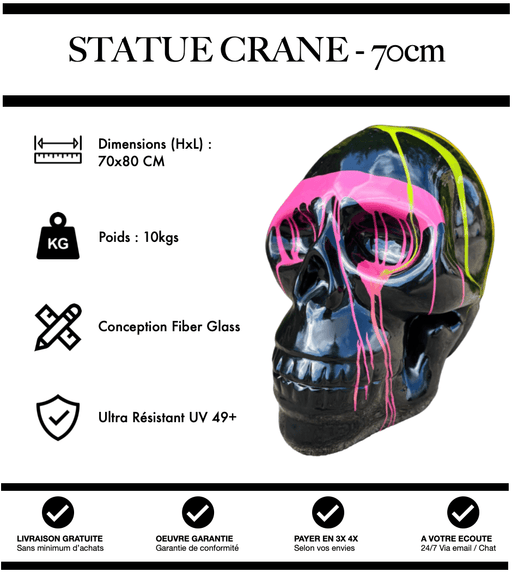 Sculpture Crane 70cm Statue - Black Trash - MUZZANO