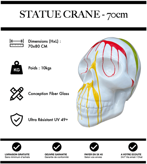 Sculpture Crane 70cm Statue - White Trash - MUZZANO